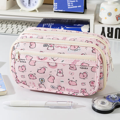 Cartoon Large Capacity Pencil Pouch