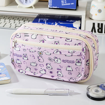 Cartoon Large Capacity Pencil Pouch