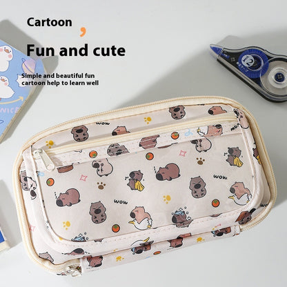 Cartoon Large Capacity Pencil Pouch