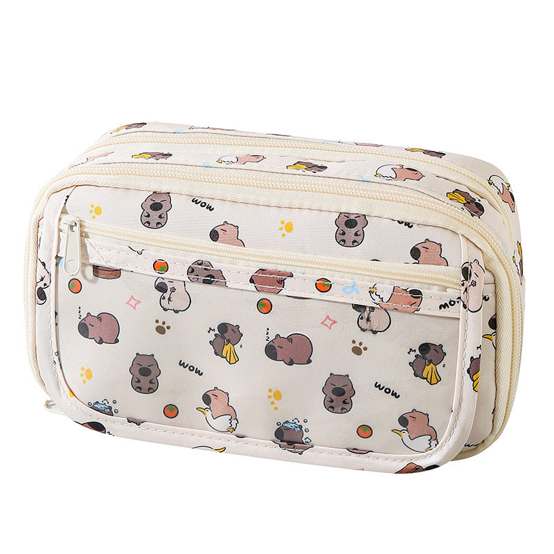 Cartoon Large Capacity Pencil Pouch