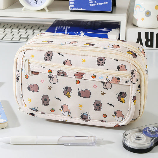 Cartoon Large Capacity Pencil Pouch
